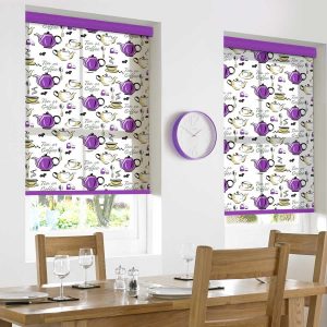 Afternoon Tea Plum Roller Blind