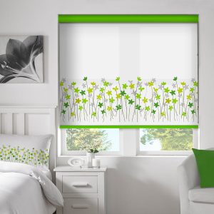 Borderflower Citrus Roller Blind