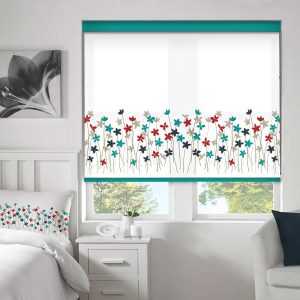 Borderflower Blush Roller Blind