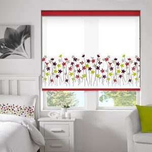 Borderflower Cherry  Roller Blind