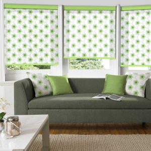 Lineflower Apple Roller Blind