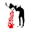 banksy-lovesick roller blind