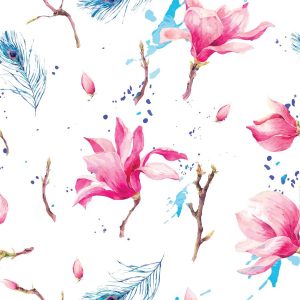 Waterflower-Magnolia-Roller-Blind