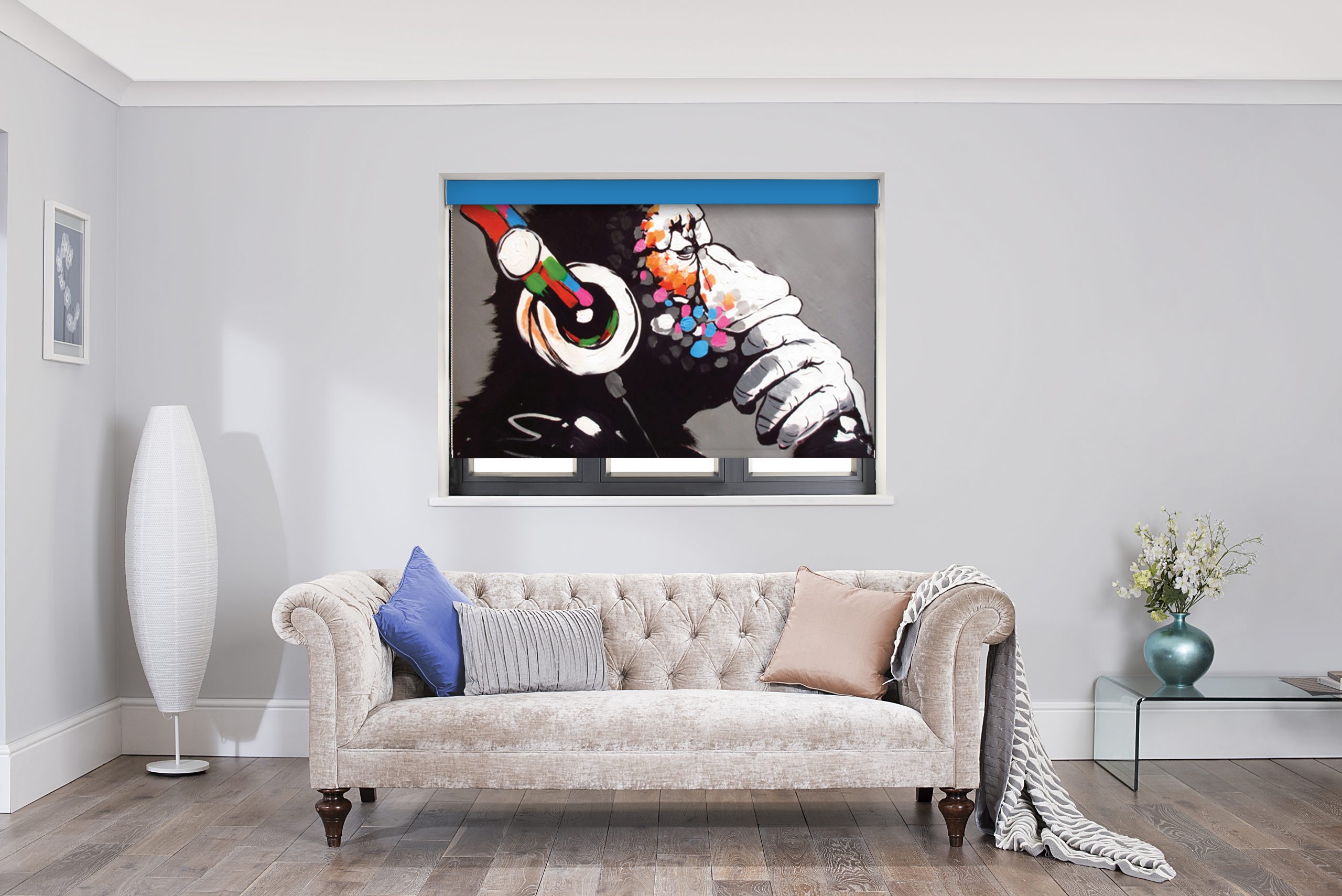 Banksy Dj Monkey Roller Blind