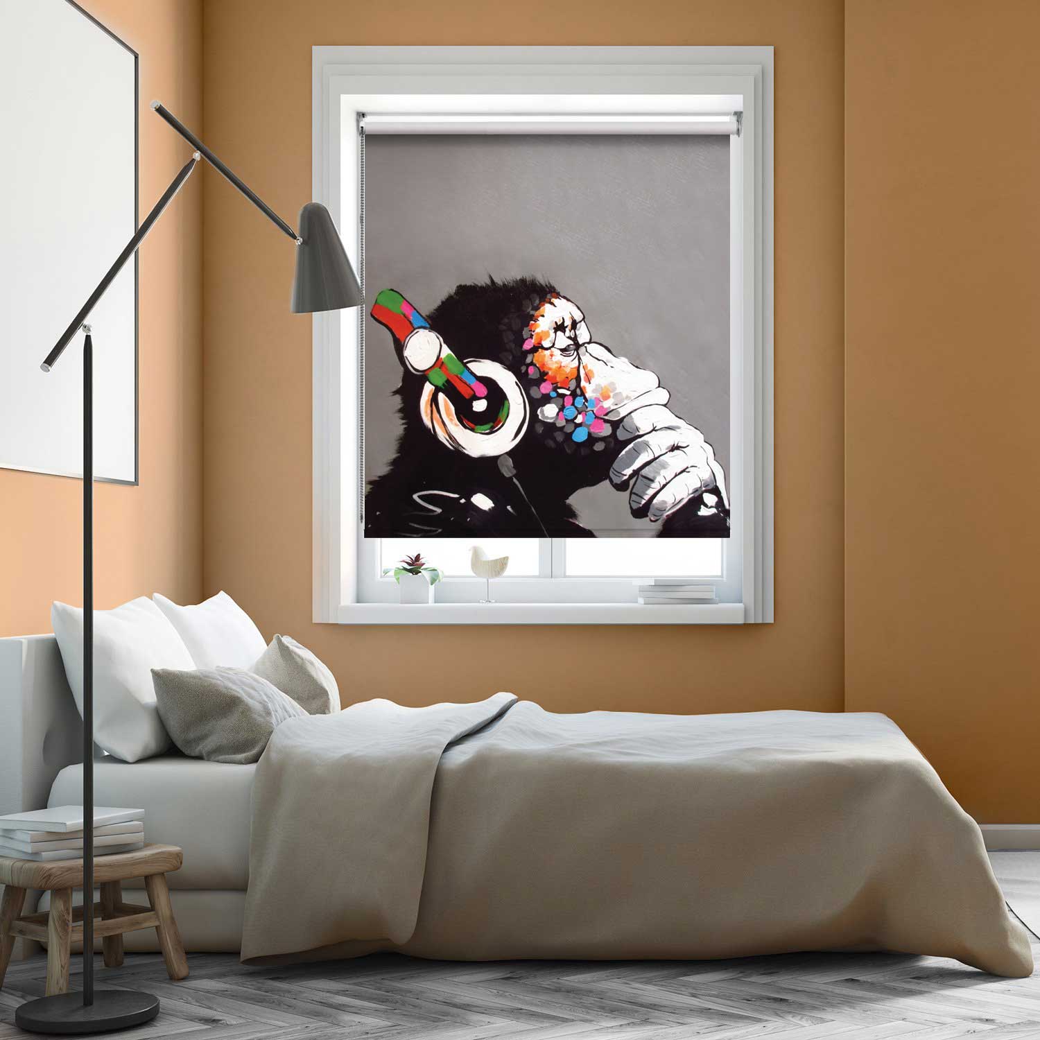 Banksy Dj Monkey Roller Blind
