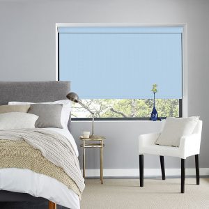 Solar Light Blue Roller Blind