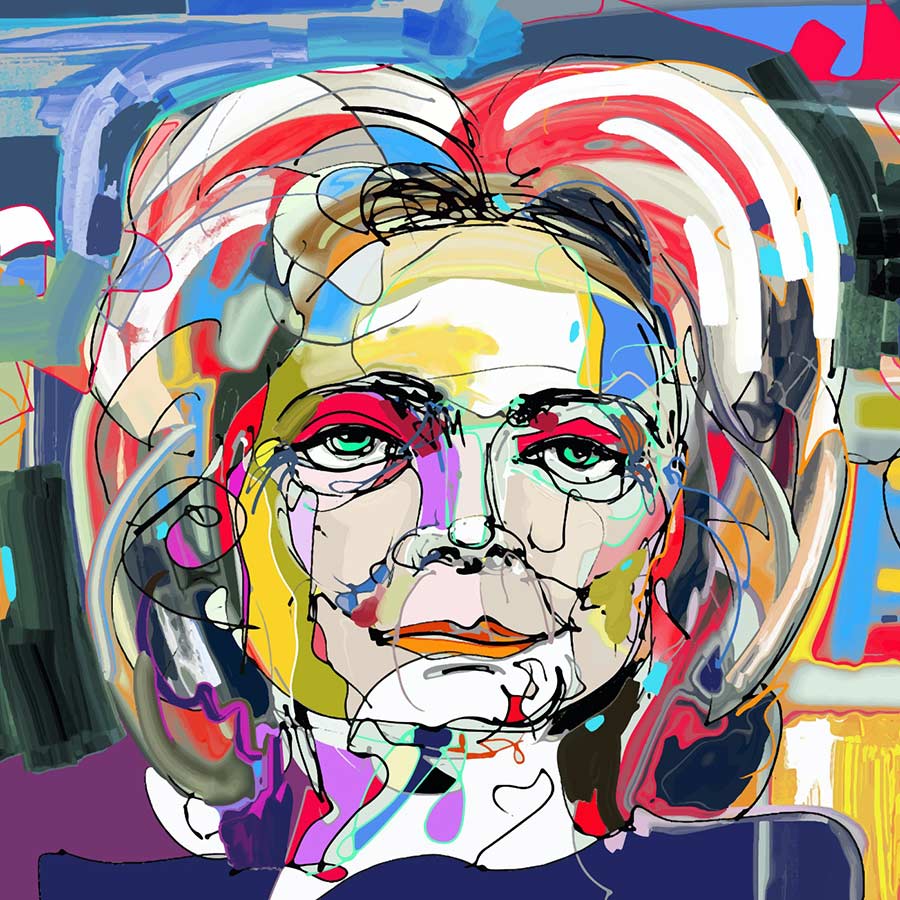 Woman Pop Art Roller Blind