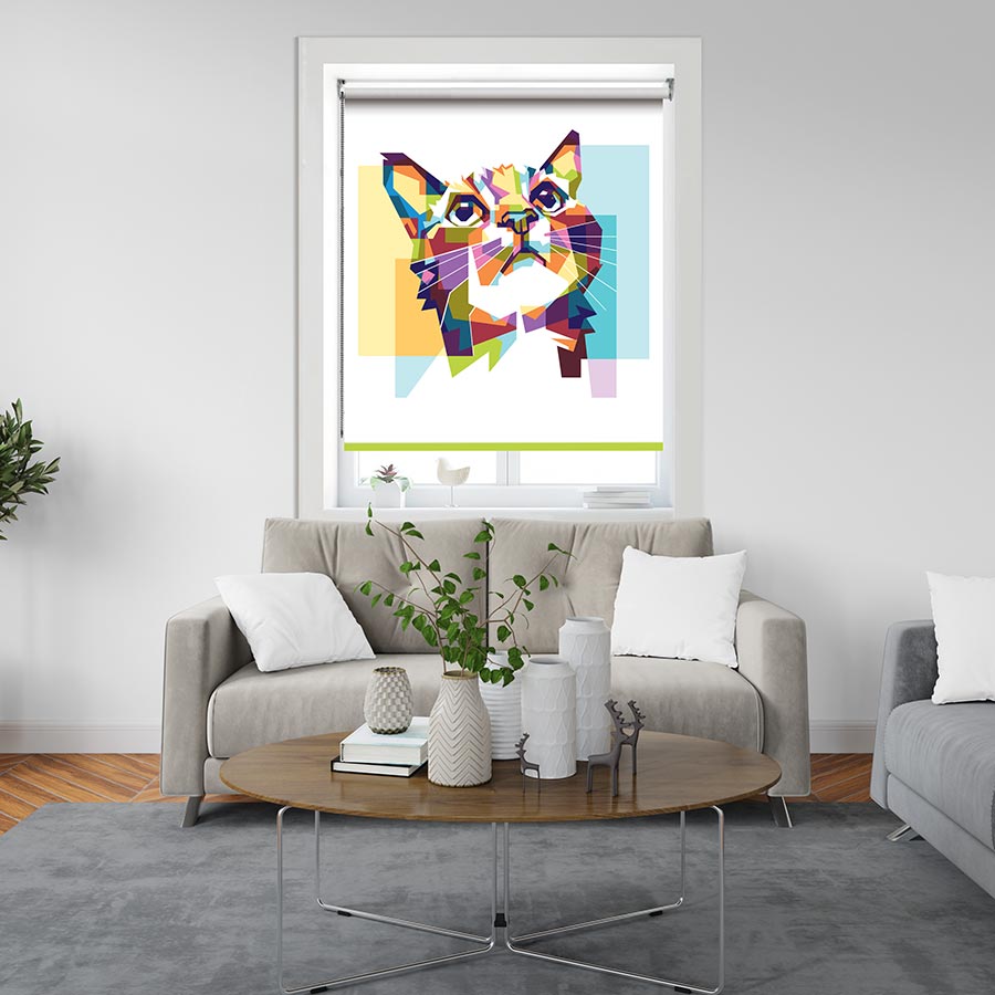 Cat Pop Art Roller Blind