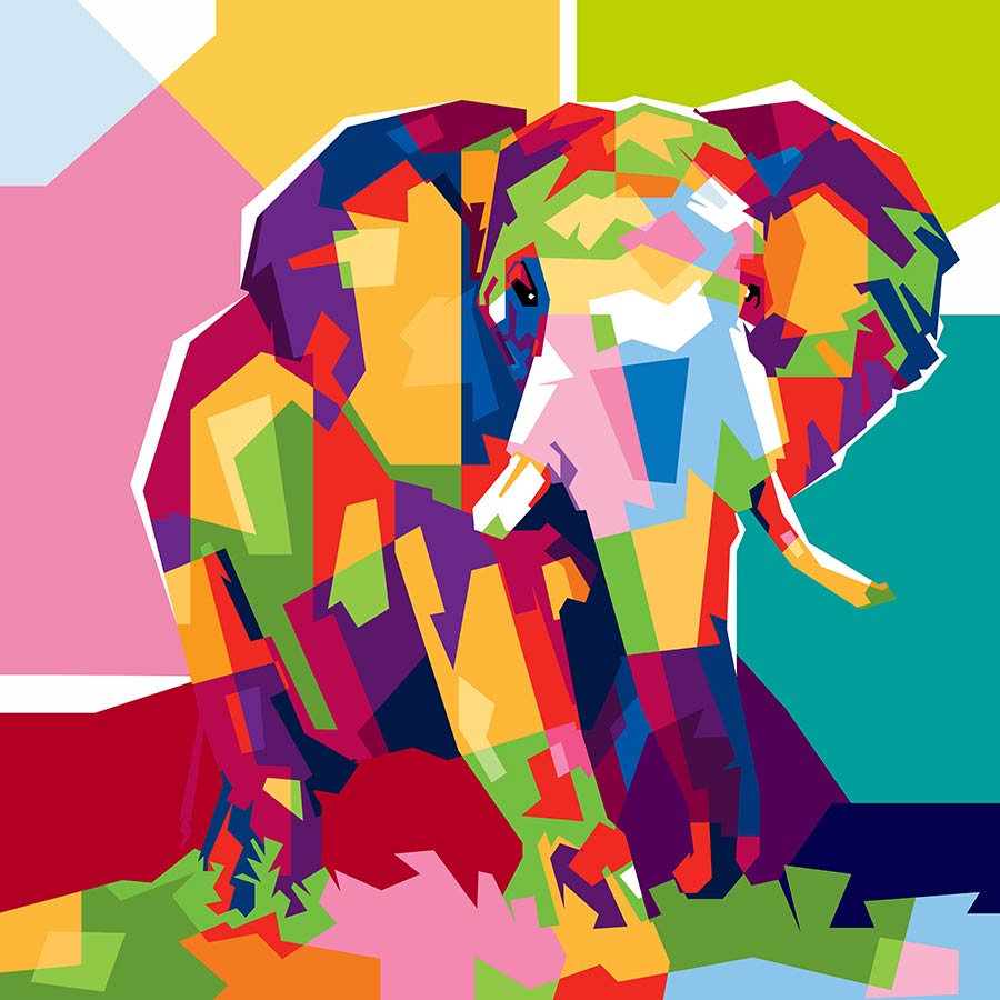 Elephant Pop Art Icon